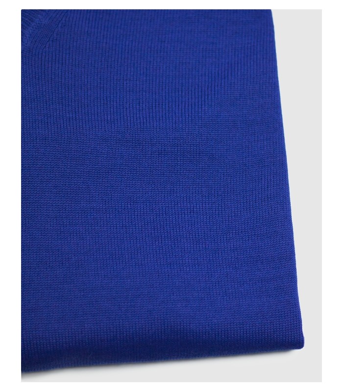 SUETER CUELLO PICO MEZCLA LANA MERINO AZUL TINTA