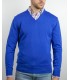 SUETER CUELLO PICO MEZCLA LANA MERINO AZUL