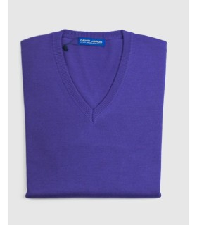 Compra marca SUETER CUELLO PICO MEZCLA LANA MERINO LAVANDA en Knitewearstor - Textiles Campillo