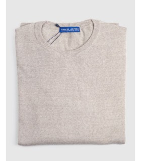 Compra marca SUETER CUELLO REDONDO MEZCLA LANA MERINO PIEDRA en Knitewearstor - Textiles Campillo