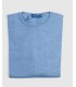 SUETER CUELLO REDONDO MEZCLA LANA MERINO CELESTE