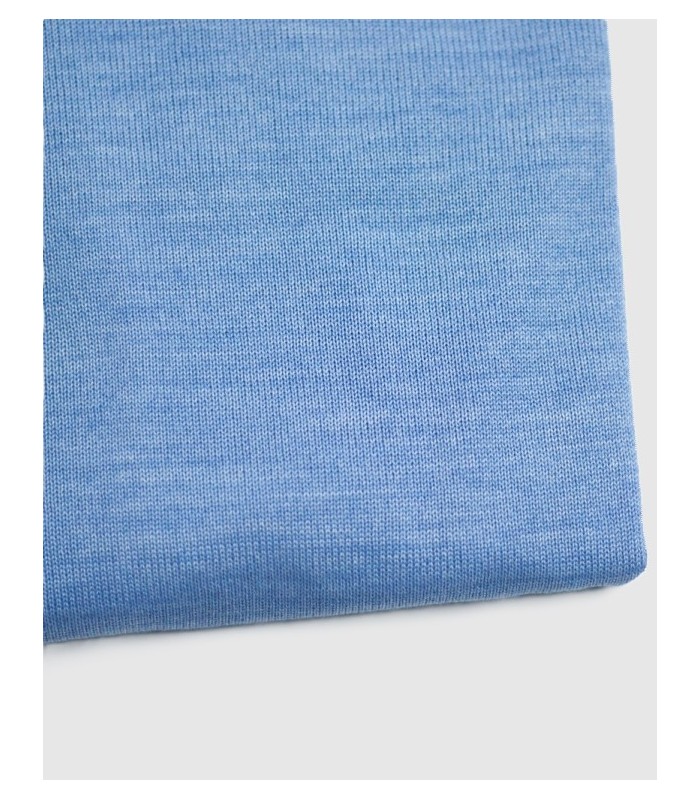 SUETER CUELLO REDONDO MEZCLA LANA MERINO CELESTE