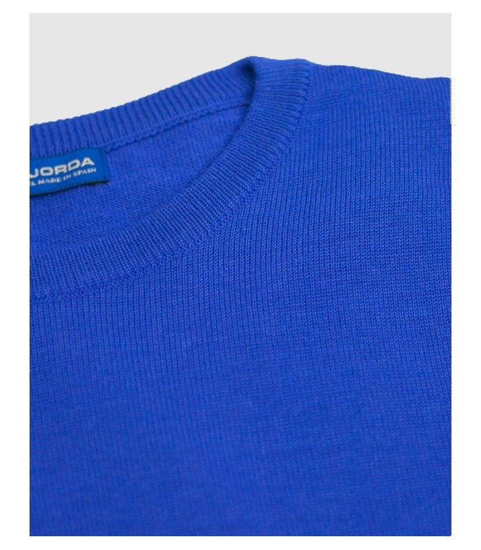 SUETER CUELLO REDONDO MEZCLA LANA MERINO AZUL