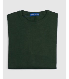 SUETER CUELLO REDONDO MEZCLA LANA MERINO VERDE OSCURO