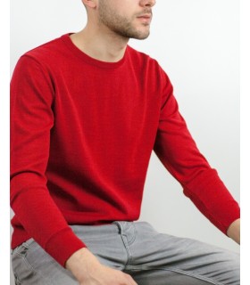 Compra marca SUETER CUELLO REDONDO MEZCLA LANA MERINO ROJO en Knitewearstor - Textiles Campillo