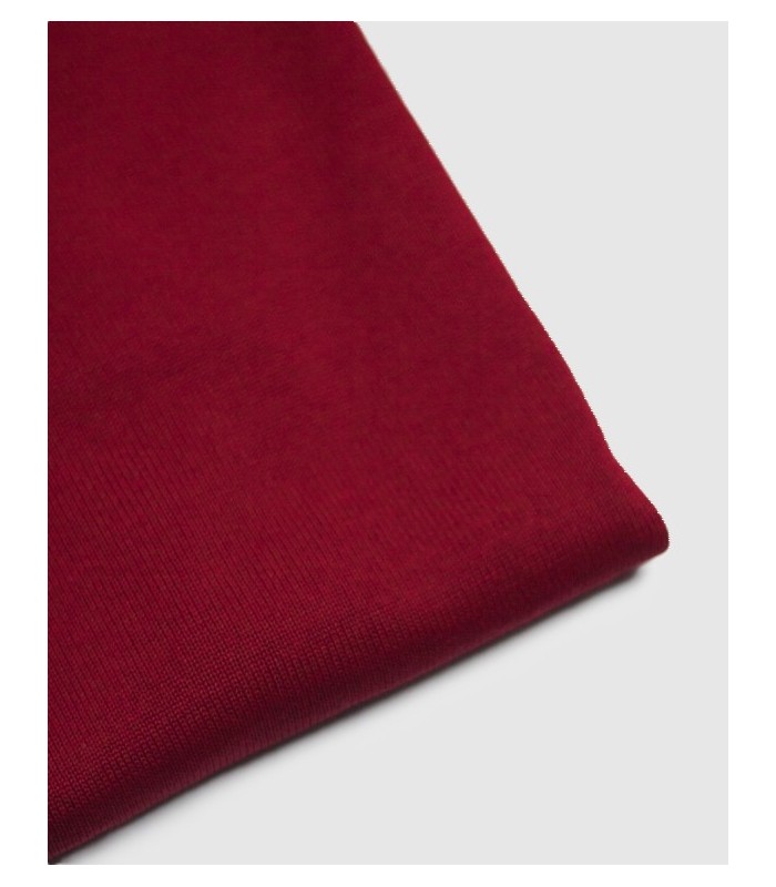 SUETER CUELLO REDONDO MEZCLA LANA MERINO ROJO OSCURO