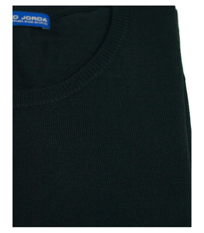 SUETER CUELLO REDONDO MEZCLA LANA MERINO NEGRO
