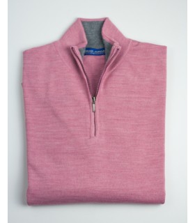 Compra marca SUETER CREMALLERA MEZCLA LANA MERINO ROSA en Knitewearstor - Textiles Campillo