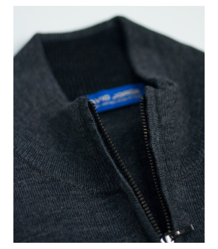 SUETER CREMALLERA MEZCLA LANA MERINO GRIS MEDIO