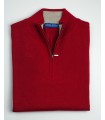 SUETER CREMALLERA MEZCLA LANA MERINO ROJO