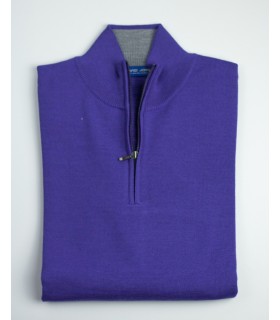 Compra marca SUETER CREMALLERA MEZCLA LANA MERINO LAVANDA en Knitewearstor - Textiles Campillo