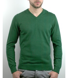 Compra marca SUETER PICO ALGODÓN ORGÁNICO VERDE OSCURO en Knitewearstor - Textiles Campillo