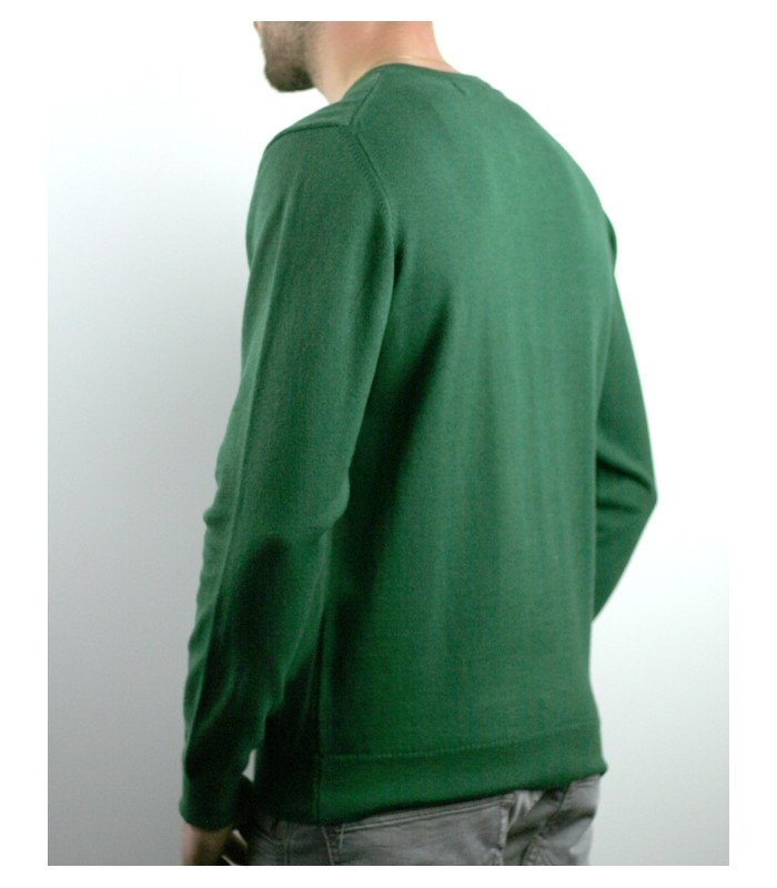 SUETER PICO ALGODÓN  VERDE OSCURO