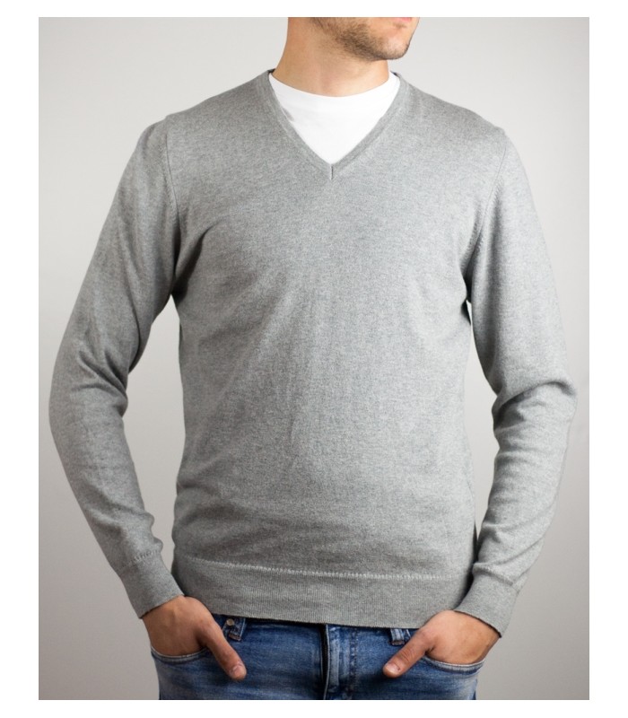 SUETER PICO ALGODÓN ORGÁNICO GRIS