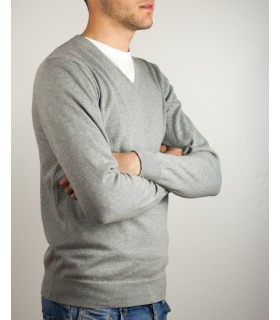 Compra marca SUETER PICO ALGODÓN ORGÁNICO GRIS en Knitewearstor - Textiles Campillo