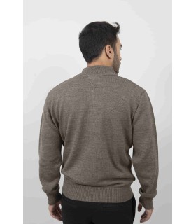 CHAQUETA MEZCLA LANA MERINO MARRÓN CLARO