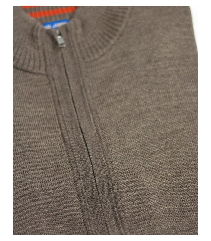 CHAQUETA MEZCLA LANA MERINO MARRÓN CLARO