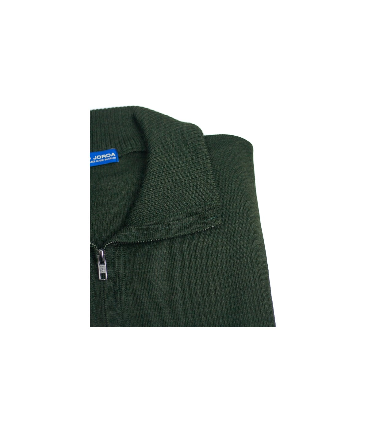 CHAQUETA MEZCLA LANA MERINO VERDE OSCURO