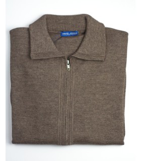 Compra marca CHAQUETA MEZCLA LANA MERINO MARRON CLARO en Knitewearstor - Textiles Campillo