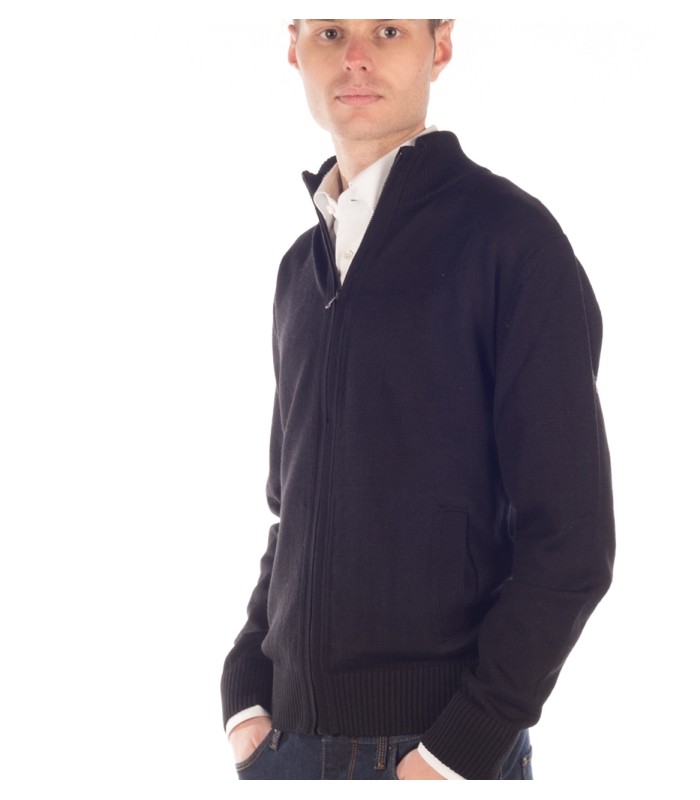 CHAQUETA MEZCLA LANA MERINO NEGRO