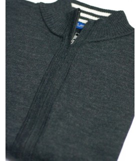 Compra marca CHAQUETA MEZCLA LANA MERINO GRIS OSCURO en Knitewearstor - Textiles Campillo