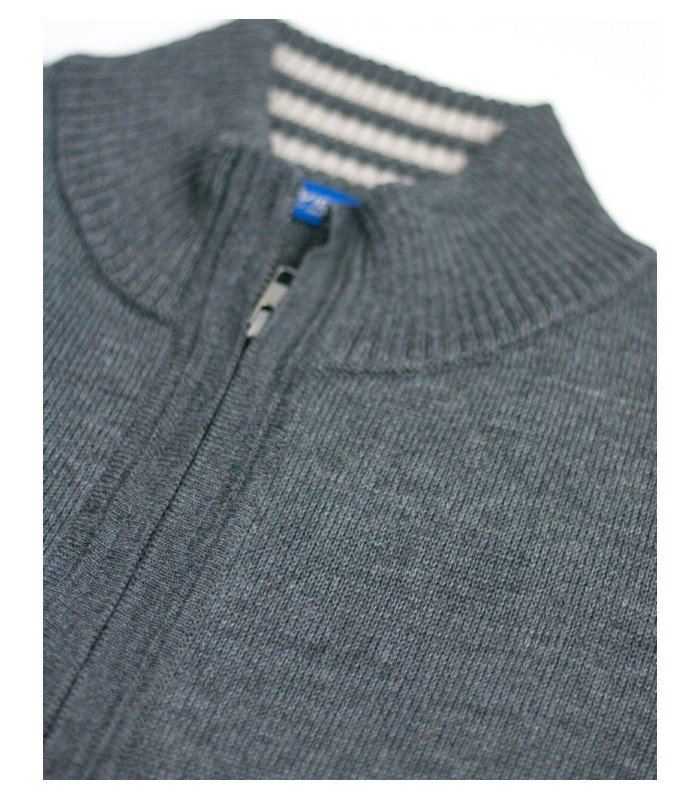 CHAQUETA MEZCLA LANA MERINO GRIS