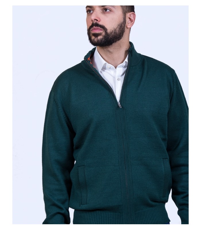 CHAQUETA MEZCLA LANA MERINO VERDE
