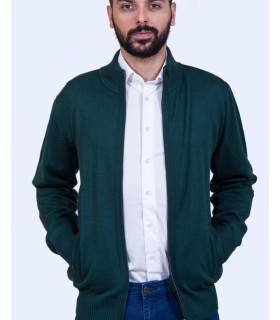 CHAQUETA MEZCLA LANA MERINO VERDE