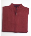 CHAQUETA MEZCLA LANA MERINO  ROJO OSCURO