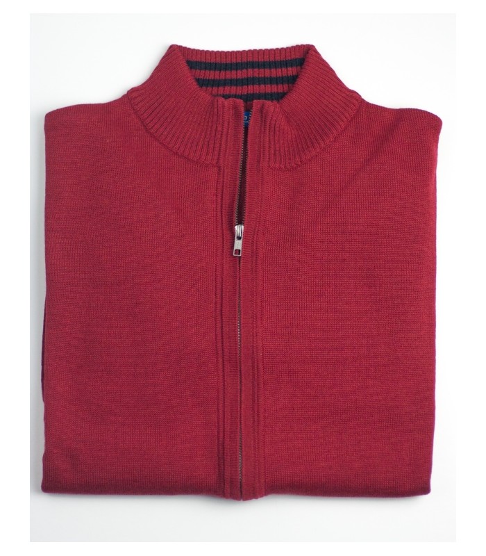 CHAQUETA MEZCLA LANA MERINO ROJO