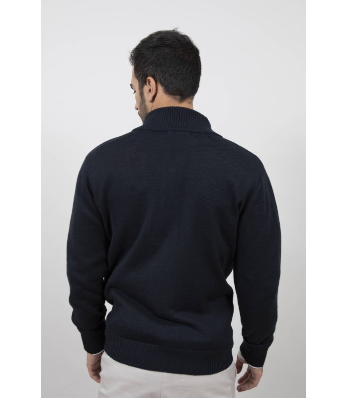 CHAQUETA MEZCLA LANA MERINO AZUL MARINO