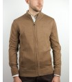 CHAQUETA MEZCLA LANA MERINO MARRON CLARO