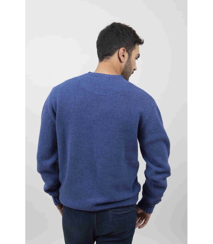 SUÉTER GRUESO PICO MEZCLA LAMBSWOOL AZUL