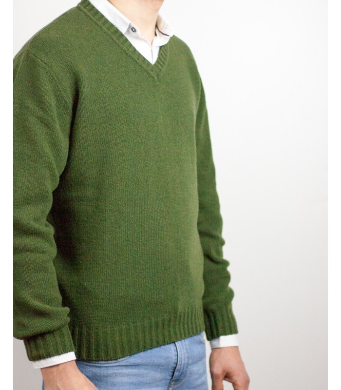 SUÉTER GRUESO PICO MEZCLA LAMBSWOOL VERDE