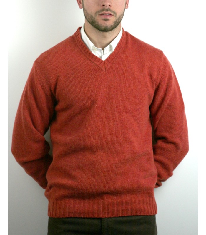 SUÉTER GRUESO PICO MEZCLA LAMBSWOOL NARANJA
