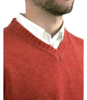 Compra marca SUÉTER GRUESO PICO MEZCLA LAMBSWOOL NARANJA en Knitewearstor - Textiles Campillo