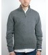 SUETER GRUESO CREMALLERA MEZCLA LAMBSWOOL GRIS MEDIO