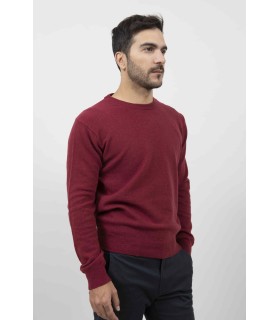 Compra marca SUETER CUELLO REDONDO MEZCLA LAMBSWOOL ROJO OSCURO en Knitewearstor - Textiles Campillo