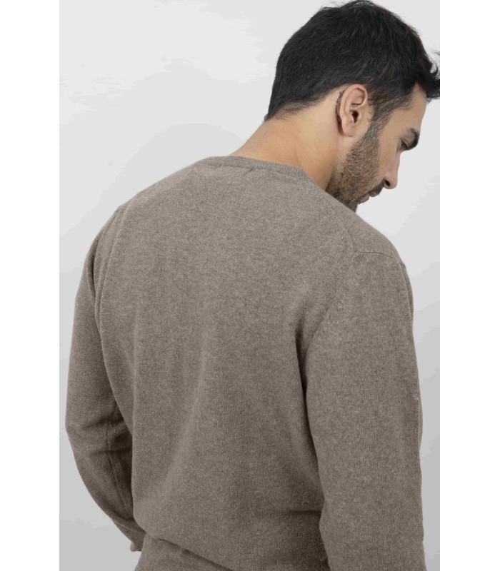 SUETER PICO MEZCLA LAMBSWOOL MARRON CLARO