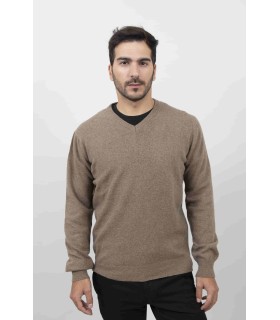 Compra marca SUETER PICO MEZCLA LAMBSWOOL MARRON CLARO en Knitewearstor - Textiles Campillo