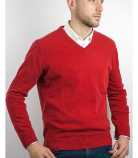 SUETER PICO MEZCLA LAMBSWOOL ROJO