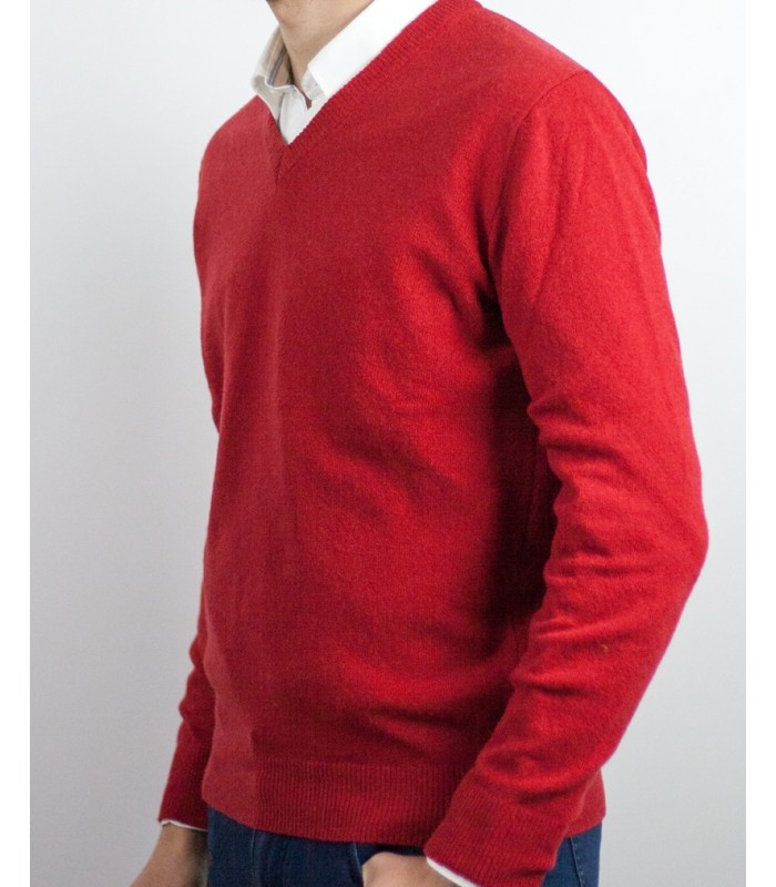 SUETER PICO MEZCLA LAMBSWOOL ROJO