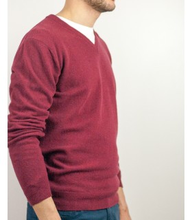 SUETER PICO MEZCLA LAMBSWOOL ROJO OSCURO