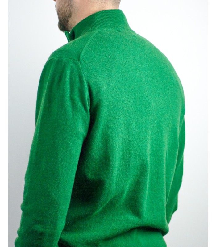 SUETER CREMALLERA MEZCLA LAMBSWOOL VERDE