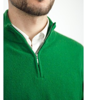Compra marca SUETER CREMALLERA MEZCLA LAMBSWOOL VERDE en Knitewearstor - Textiles Campillo
