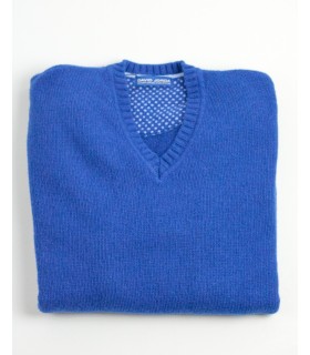 Compra marca SUÉTER GRUESO PICO MEZCLA LAMBSWOO AZUL TINTA en Knitewearstor - Textiles Campillo