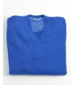 SUÉTER GRUESO PICO MEZCLA LAMBSWOO AZUL TINTA