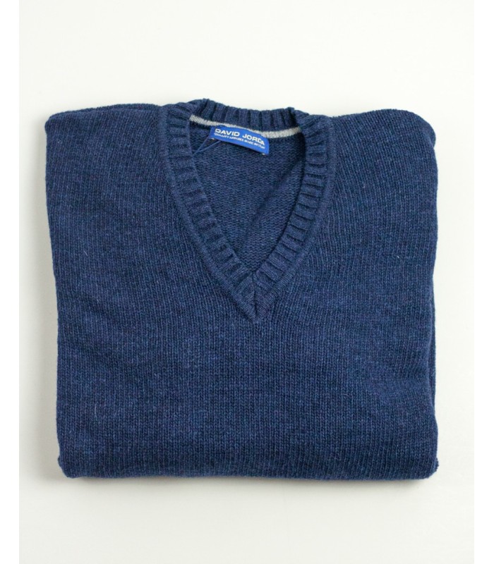 SUÉTER GRUESO PICO MEZCLA LAMBSWOOL AZUL MARINO CLARO