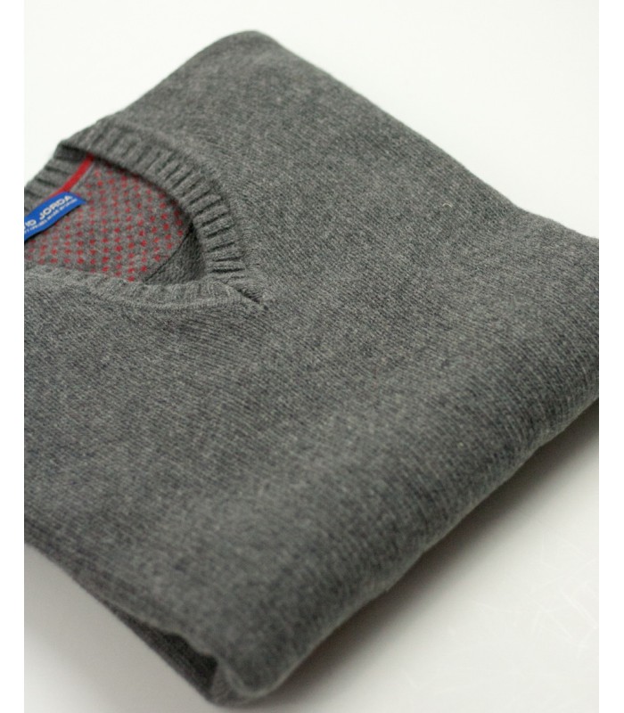 SUÉTER GRUESO PICO MEZCLA LAMBSWOOL GRIS MEDIO