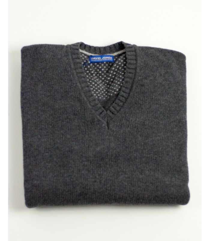 SUÉTER GRUESO PICO MEZCLA LAMBSWOOL GRIS OSCURO